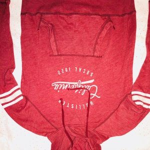 Burgundy Hollister hoodie